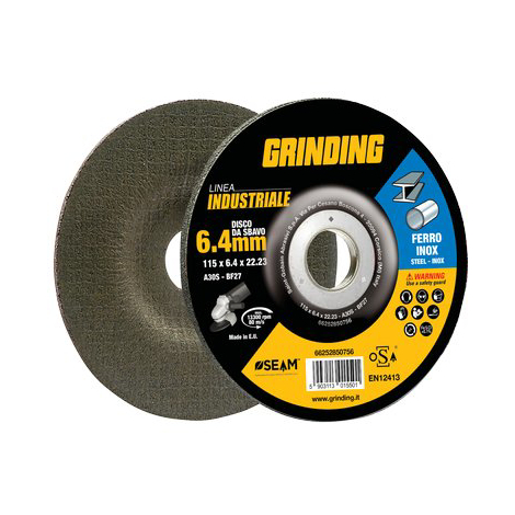 Disco abrasivo sbavo ferro depresso industrial - Mm 230x22,2 h.mm 6,8