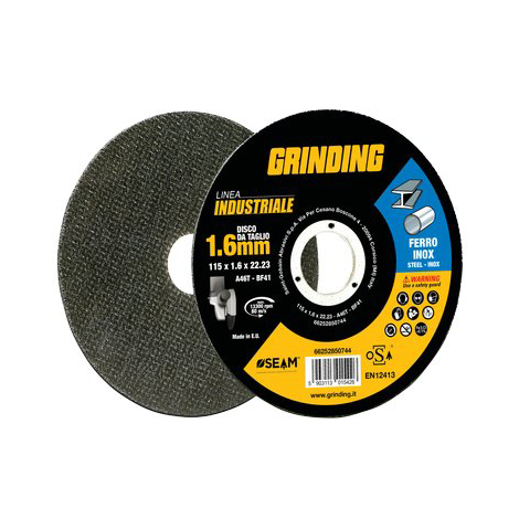 Disco abrasivo taglio ferro piano industrial - Mm 125x22,2 h.mm 1,0