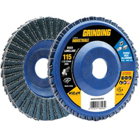 Disco a lamelle radiali zirconio industrial - Mm 115x22,2 grana 100