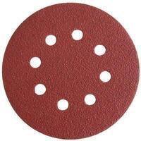 Disco abrasivo fibrato velcrato 8 fori imperial - Mm 125x22,2 grana 240 cf=pz 6