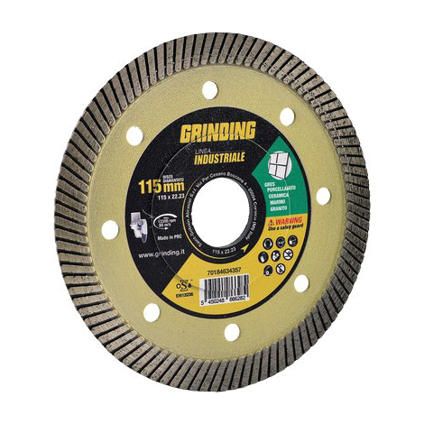 Disco diamantato turbo gres industrial grinding - Mm 115x22,2 h.mm 1,4