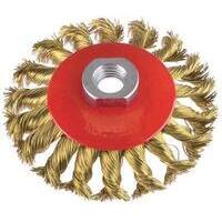 Spazzola  acciaio  ritorto  conica  +  filetto  cebo - Mm  100  f.m14