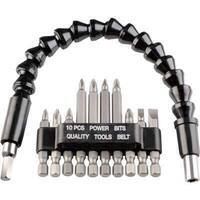 Inserti  +  portainserto  lungo  x  avvitatore  einhell - Con  alberino  flessibile  mm  300  nr  11