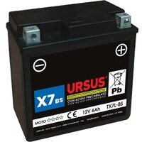 Batteria moto agm tx7l ursus - Ah 6 spunto 100a mm 114x71 h.mm 131