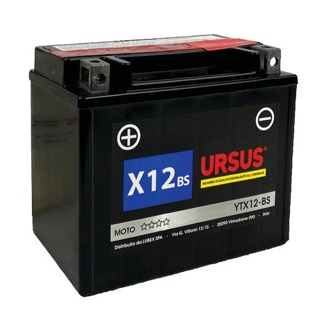 Batteria moto agm 7x12 ursus - Ah 10 spunto 150a mm 150x87 h.mm 130