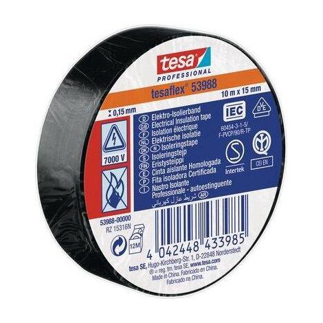 Nastro pvc isolante imq tesa - Nero mm 15 ml 10