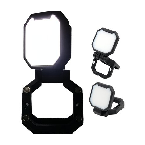 Proiettore led cob oyster luce quadra - Ricaric 2000 lumen cm 10,8x13,8 h.cm 4,3 + magnete