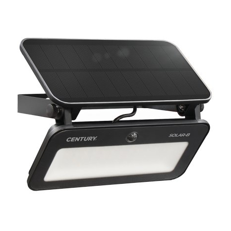 Proiettore led solare solar-b 2s century - Volt 3,7 ah 7,2 w 12 rgb ln 1200 ip65 + 2 sensori