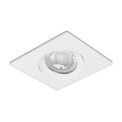 Faretto incasso quadrato klak century - Alluminio bianco mm 90x90 orientabile