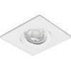 Faretto incasso quadrato klak century - Alluminio bianco mm 90x90 orientabile