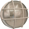 Plafoniera ppl + vetro tonda + griglia - Bianco volt 230 w max 60 e27 cm 23 h.cm 11,2