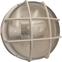 Plafoniera ppl + vetro tonda + griglia - Bianco volt 230 w max 60 e27 cm 23 h.cm 11,2