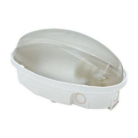 Plafoniera ovale panda fme - Bianca volt 230 watt max 60 e27 cm 21x12 h.cm 11