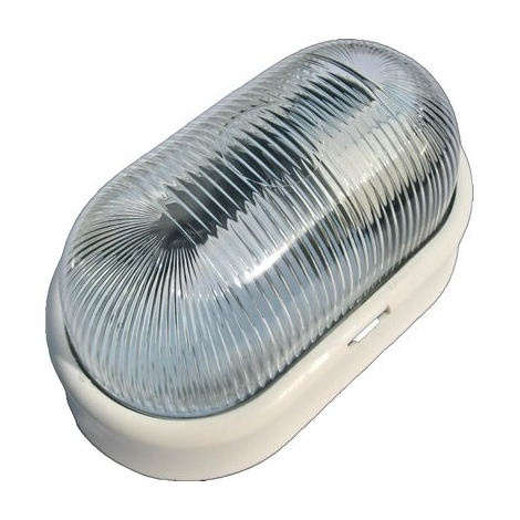 Plafoniera ppl + vetro ovale - Bianco volt 230 w max 60 e27 cm 10,5x18,5 h.cm 9,5