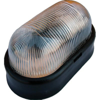 Plafoniera ppl + vetro ovale - Nero volt 230 w max  60 e27 cm 10,5x18,5 h.cm 9,5
