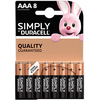 Pila  mini  stilo  aaa  simply  duracell - Alcalina  volt  1,5  cf=pz  8