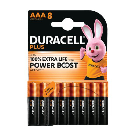 Pila mini stilo aaa plus power boost duracell - Alcalina volt 1,5 cf=pz 8
