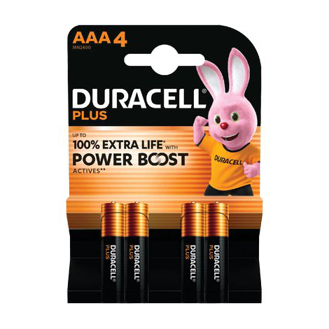 Pila mini stilo aaa plus power boost duracell - Alcalina volt 1,5 cf=pz 4