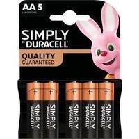 Pila stilo aa simply duracell - Alcalina volt 1,5 cf=pz 5