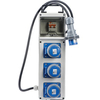 Quadro distribuzione blu pl 220/3 vb - Prese cee blu x3 mm 150x450 h.mm 137