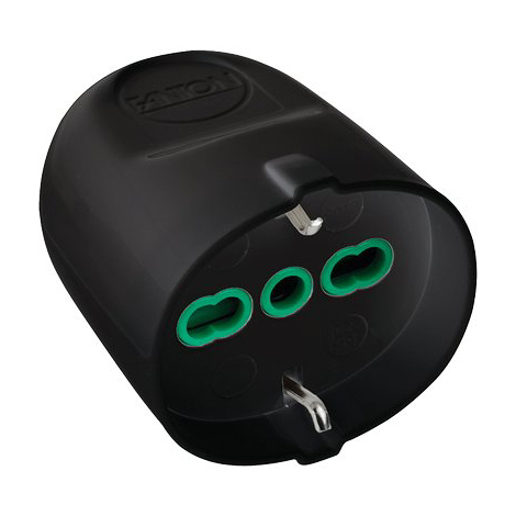 Presa mobile schuko fme - Nero 2p+t 16a bipasso