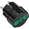 Adattatore schuko-16a bipasso fme - Nero 2p+t