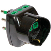 Adattatore triplo 16a-16a+schuko fme - Nero 2p+t