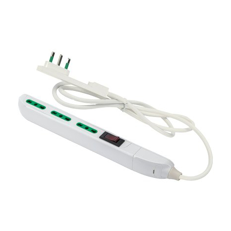Multipresa bipasso slim + termico fme - Bianco posti 3 2p+t 10a n�xmmq 3x0,75 mt 1,5