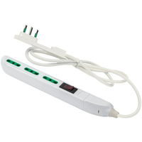 Multipresa bipasso slim + termico fme - Bianco posti 3 2p+t 10a nâ°xmmq 3x0,75 mt 1,5