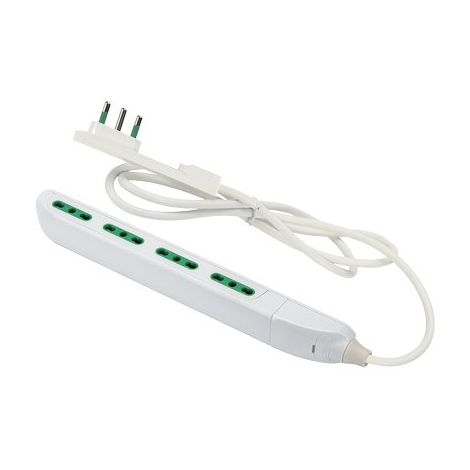 Multipresa bipasso slim fme - Bianco posti 4 2p+t 10/16a nâ°xmmq 3x1,0 mt 1,5