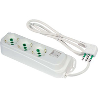Multipresa bipasso schuko + termico retail fme - Bianco posti 3 2p+t 16a nâ°xmmq 3x1,0 mt 1,5