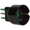 Adattatore schuko garanti - Nero 2p+t 10a