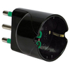 Adattatore schuko garanti - Nero 2p+t 16a