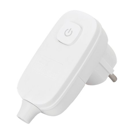 Spina mobile schuko + interruttore aigostar - Bianco 2p+t 16a