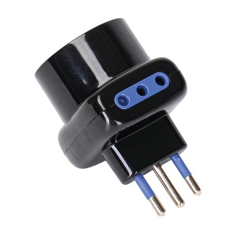 Adattatore triplo 10a-10a+schuko aigostar - Nero 2p+t