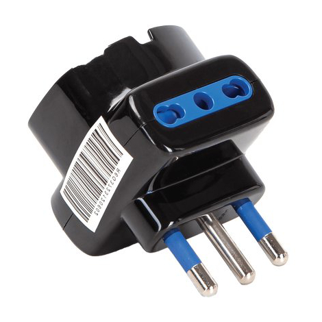 Adattatore triplo 16a-16a+schuko aigostar - Nero 2p+t