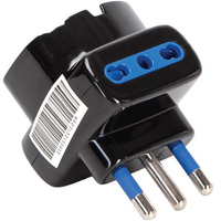 Adattatore triplo 16a-16a+schuko aigostar - Nero 2p+t