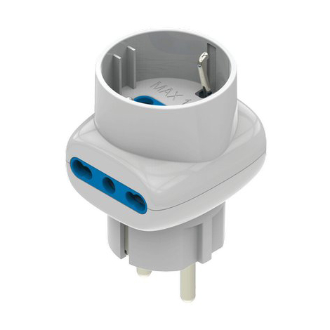Adattatore triplo schuko-16a+schuko aigostar - Bianco 2p+t