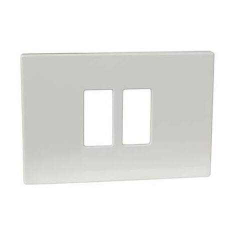 Placca  coprifrutti  venus  marlanvil - Resina  avorio  posti  2  ravvicinati    mm  115x80
