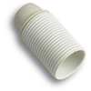 Portalampada camicia filettata - Bakelite bianco e27 m10x1