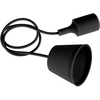 Portalampada  +  cavo  fusion  150  century - Nero  e27  cm  150