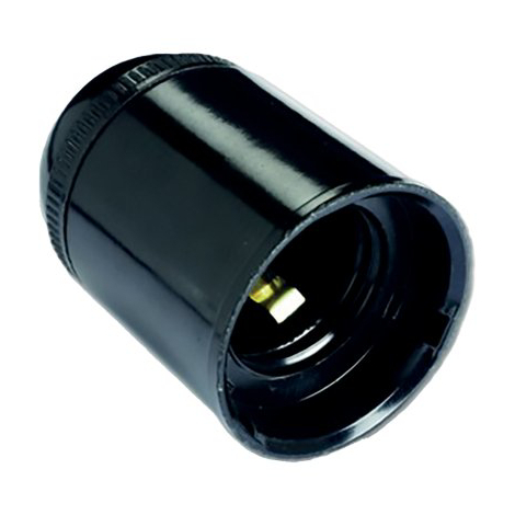 Portalampada camicia liscia electraline - Termoplastica nero e27 m10x1