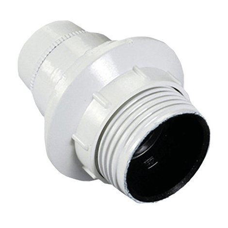 Portalampada camicia liscia + ghiera electraline - Termoplastico bianco e14 m10x1