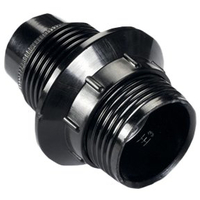 Portalampada camicia liscia + ghiera electraline - Termoplastico nero e14 m10x1
