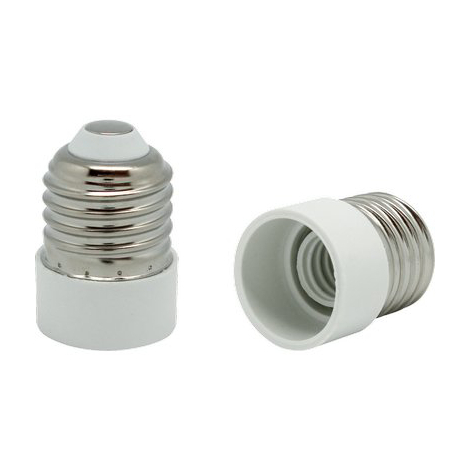 Adattatore lampada e27-e14 electarline - Termoplastico bianco