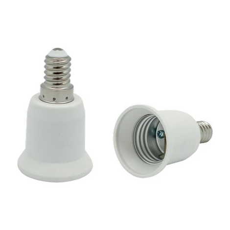Adattatore lampada e14-e27 electarline - Termoplastico bianco