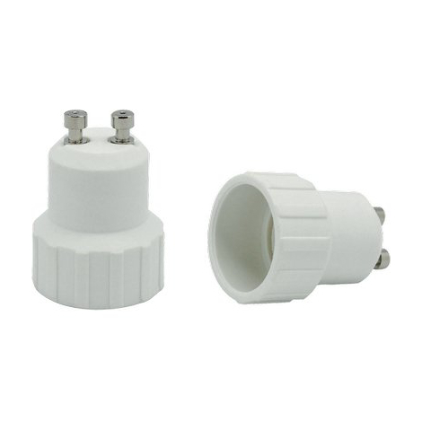 Adattatore lampada gu10-e14 electarline - Termoplastico bianco