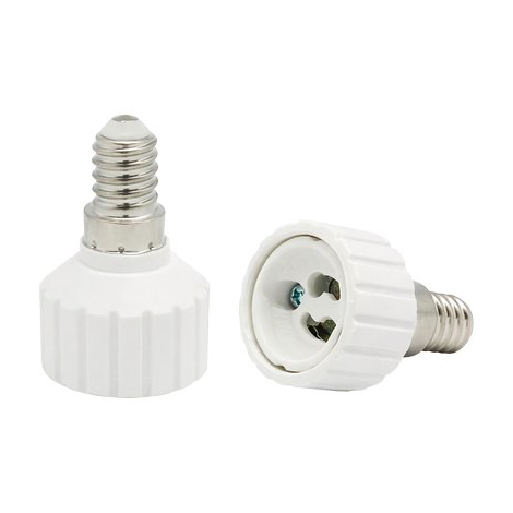 Adattatore lampada e14-gu10 electarline - Termoplastico bianco