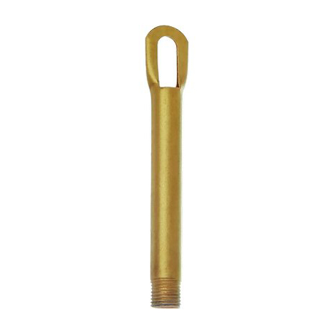 Tubetto filettato + anello x portalampada - Ottone m 10x1 h.mm 85