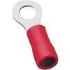 Terminale ad anello a stringere - Rosso x cavo mmq 4,0/6,0 foro mm 6,5 cf=pz 15